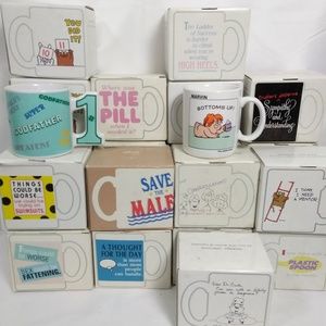Vintage 80s Coffee Mug Novelty Ceramic Gift Lot